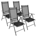 VCM 4er Set Klappstuhl Gartenstuhl Schwarz Grau Aluminium Bild 2