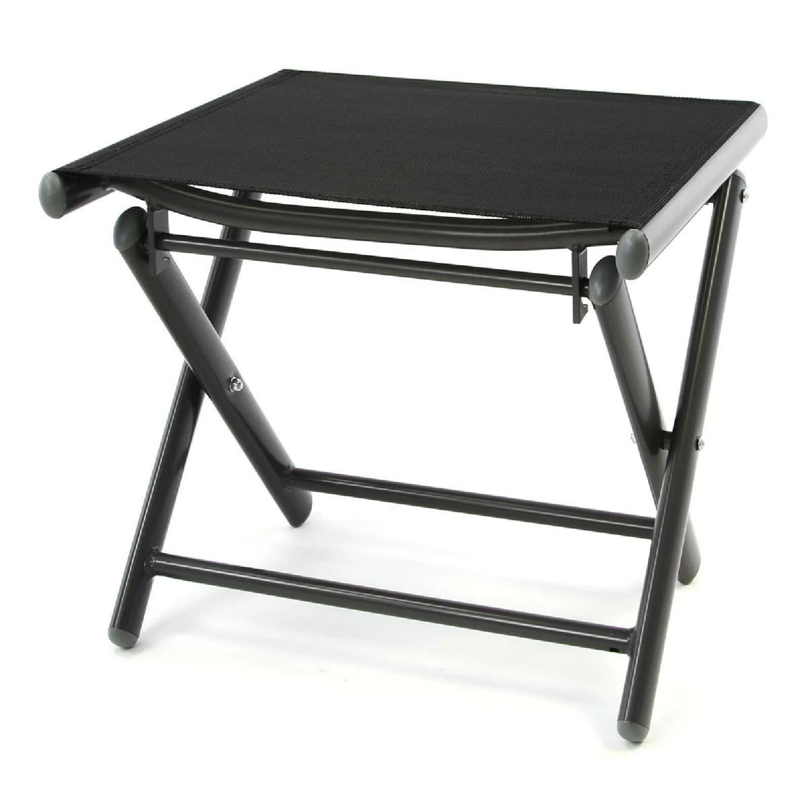 VCM Gartenstuhl Klapphocker Aluminium Schwarz - Bild 2