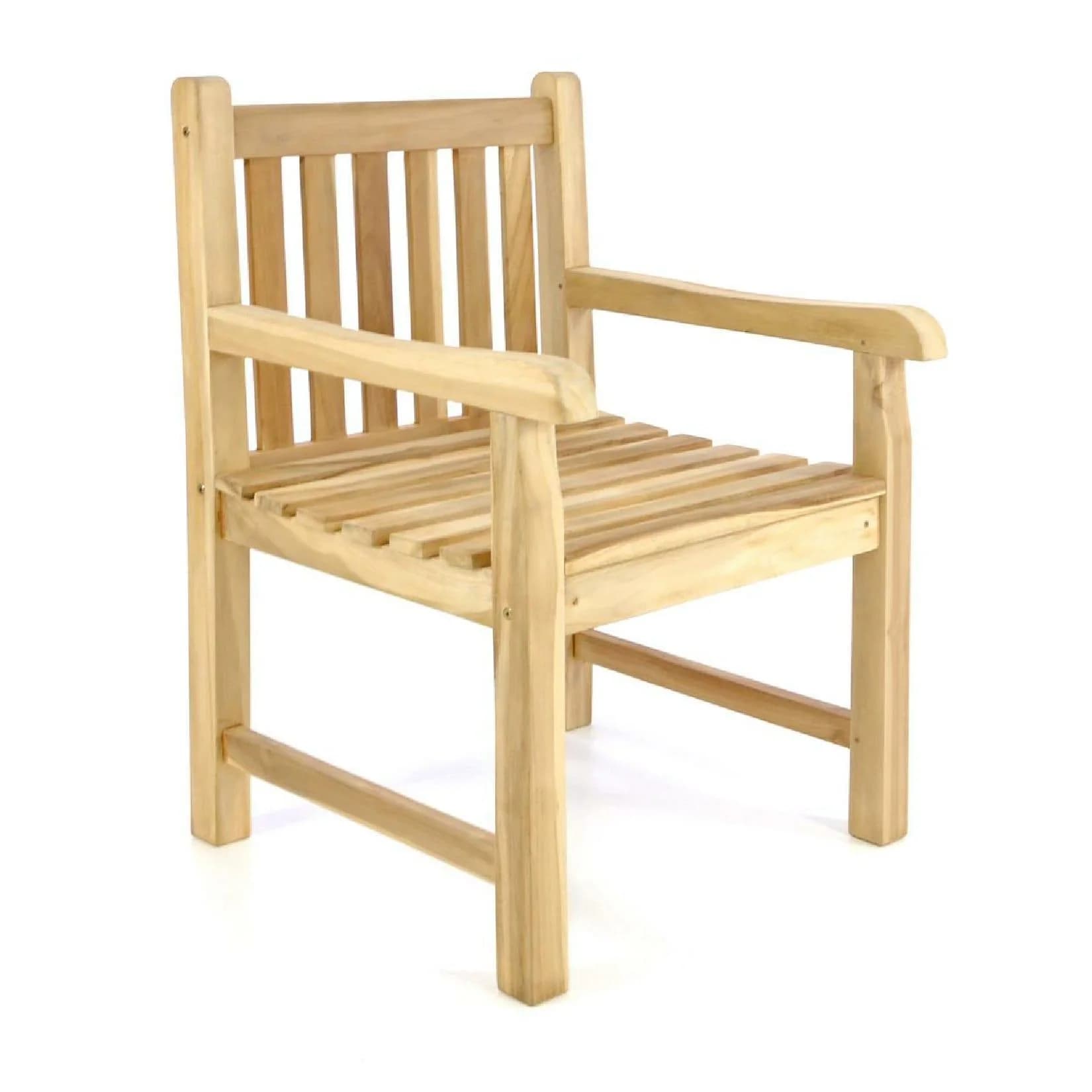 VCM Gartenstuhl Landhaus Teak Holz Braun Gartenmöbel