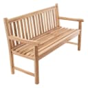 VCM 3-Sitzer Gartenbank Parkbank Teak Holz Landhausstil Braun Bild 1