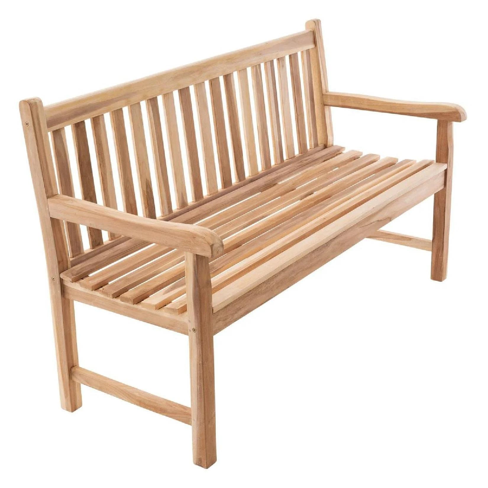 VCM 3-Sitzer Gartenbank Parkbank Teak Holz Landhausstil Braun