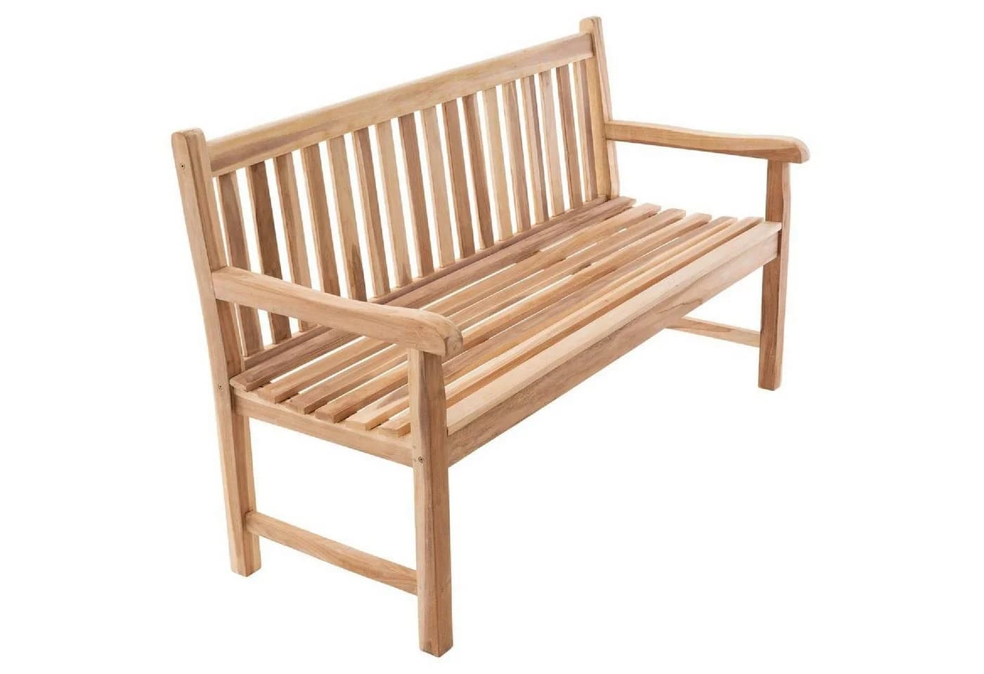 VCM 3-Sitzer Gartenbank Parkbank Teak Holz Landhausstil Braun - Bild 3