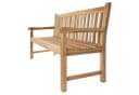 VCM 3-Sitzer Gartenbank Parkbank Teak Holz Landhausstil Braun Bild 4