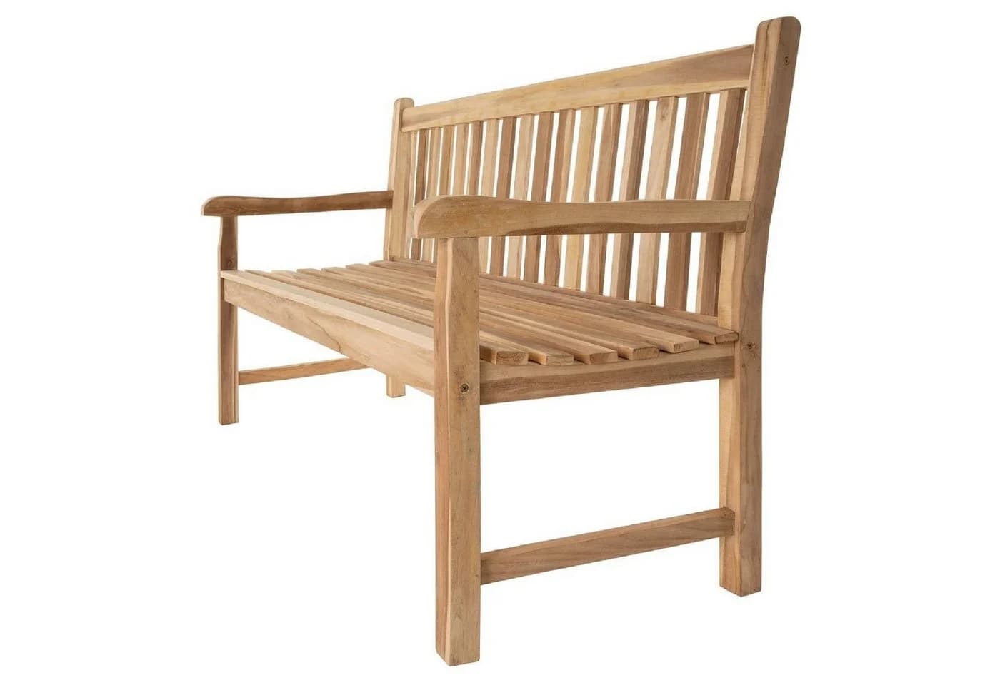 VCM 3-Sitzer Gartenbank Parkbank Teak Holz Landhausstil Braun - Bild 4
