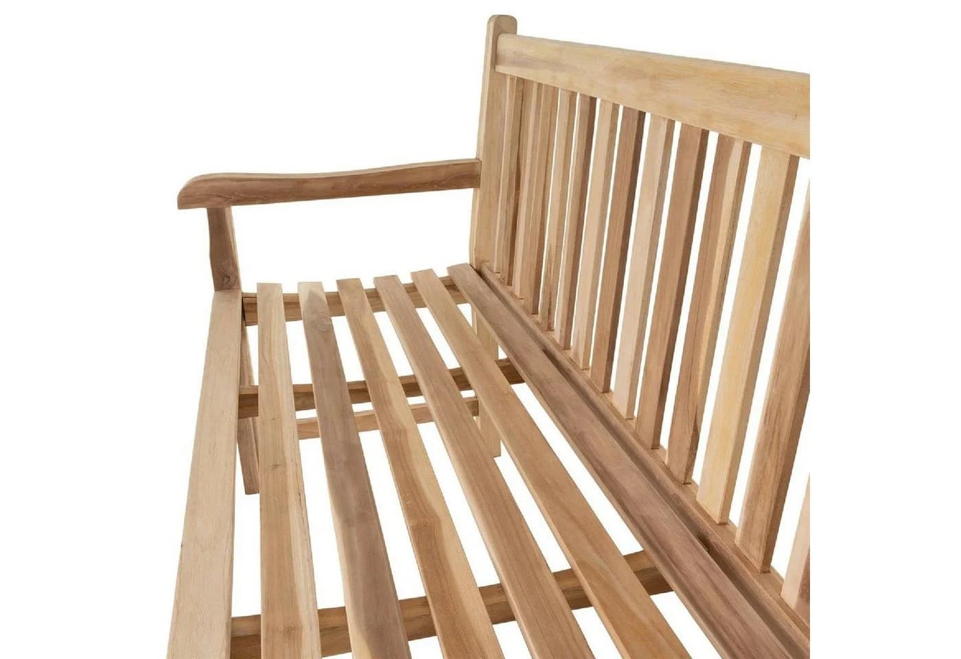 VCM 3-Sitzer Gartenbank Parkbank Teak Holz Landhausstil Braun - Bild 5