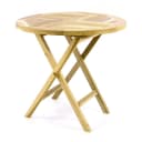 VCM Gartentisch Teak Holz Klappbar Rund Braun Ø 80 cm Bild 2