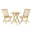 VCM Balkonset 3-tlg. Teak Holz Klappstuhl Garten-Set 60 cm Bild 1