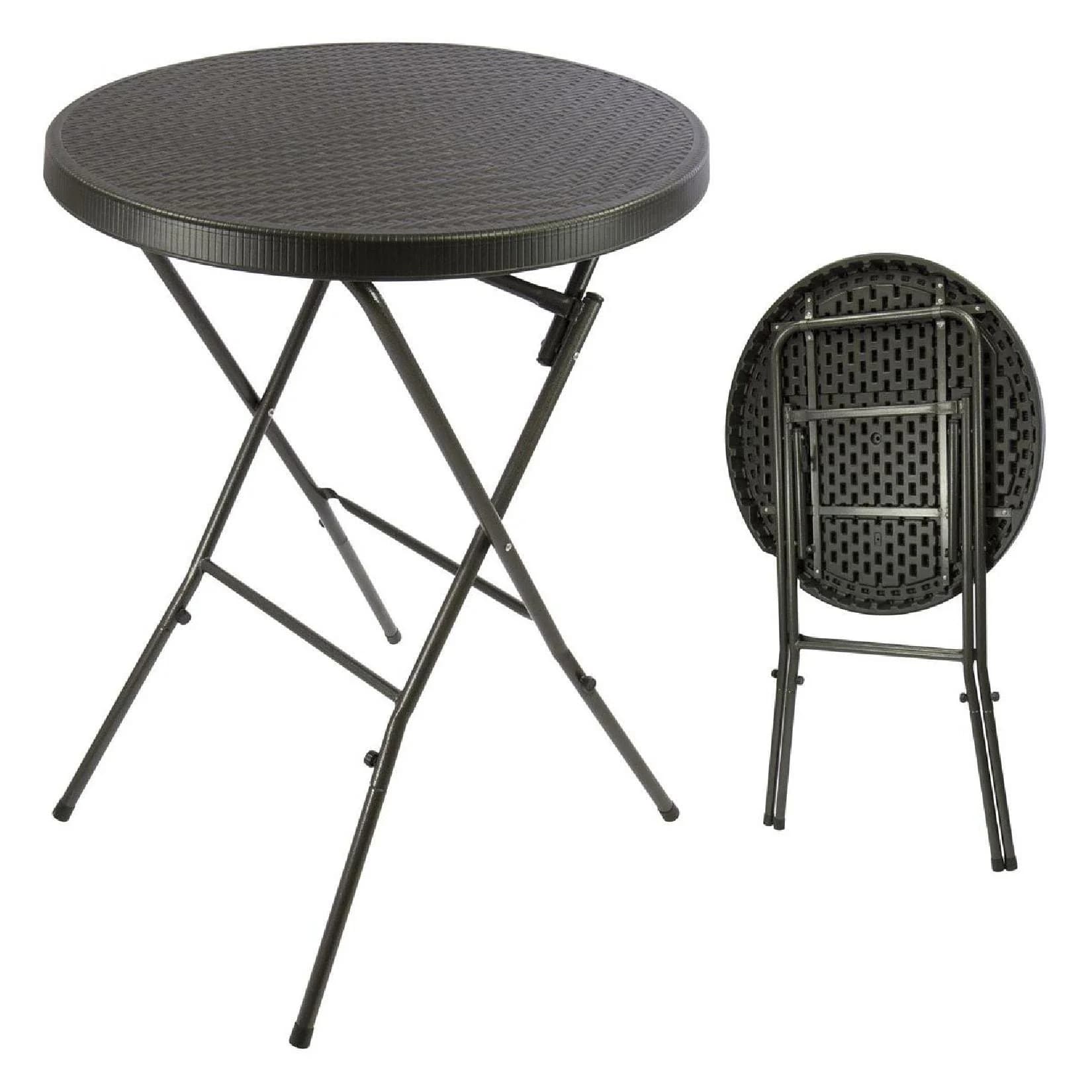 VCM Klapptisch Stehtisch Partytisch Gartentisch Schwarz