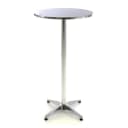 VCM Stehtisch Bistrotisch Klappbar Edelstahl Aluminium Silber Bild 1