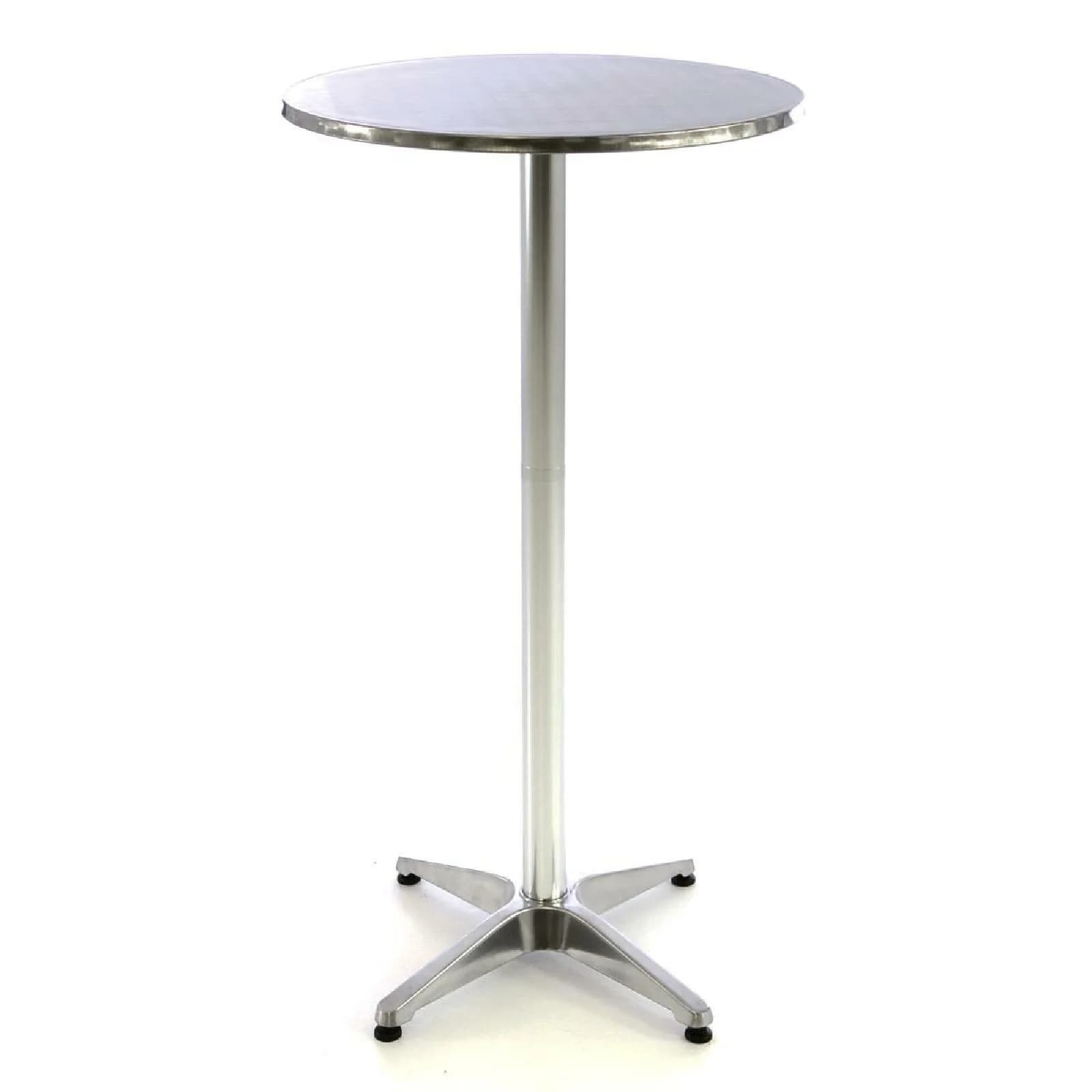 VCM Stehtisch Bistrotisch Klappbar Edelstahl Aluminium Silber - Bild 2