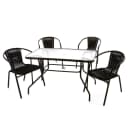 VCM Garten-Essgruppe 5-tlg. Braun Metall & Poly-Rattan Bild 2