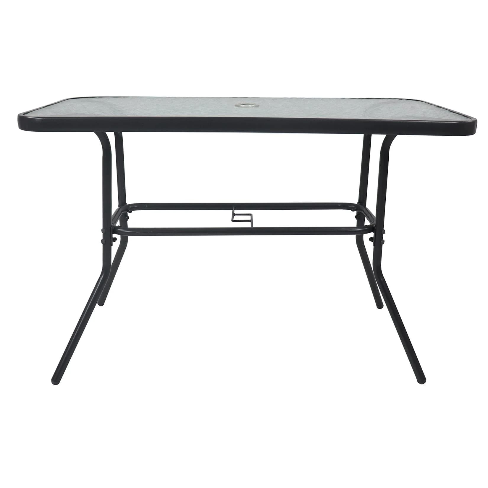 VCM Gartentisch Glas Metall Anthrazit ESG-Sicherheitsglas