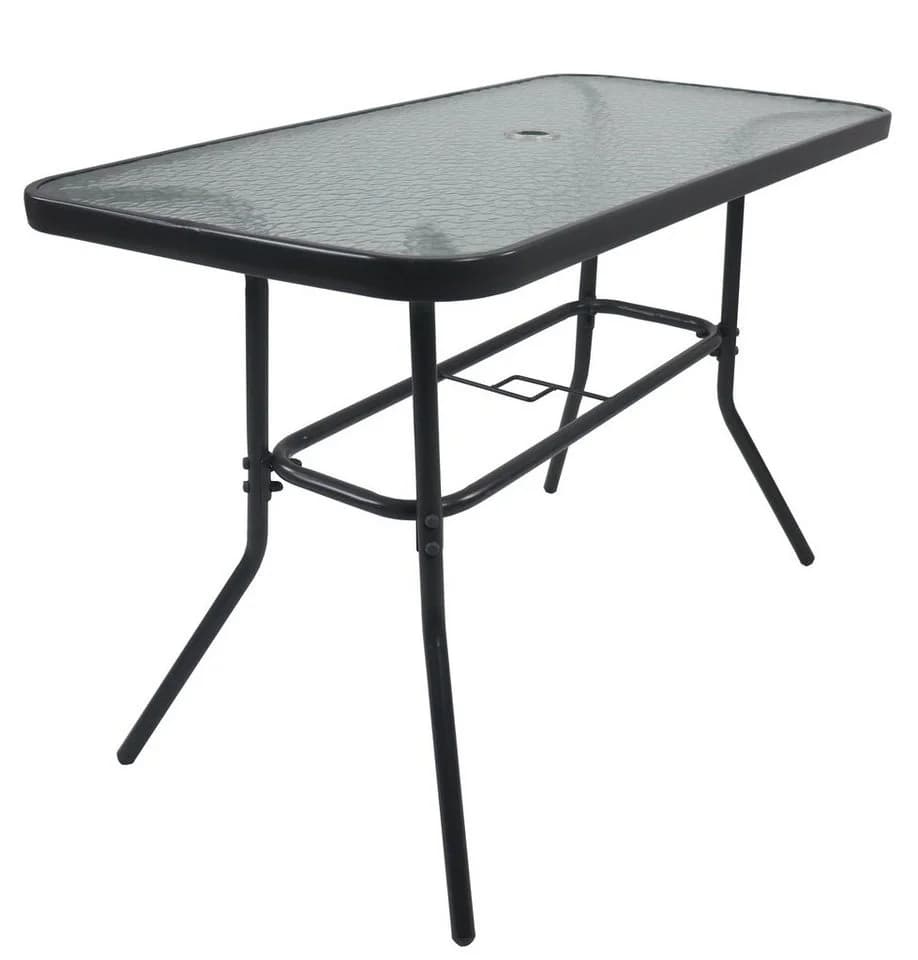 VCM Gartentisch Glas Metall Anthrazit ESG-Sicherheitsglas - Bild 2