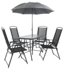 VCM Garten-Essgruppe 5-tlg. Anthrazit Stahl Glas Bild 2