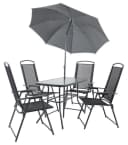 VCM Garten-Essgruppe 5-tlg. Anthrazit Stahl Glas Bild 3