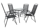 VCM Garten-Essgruppe 5-tlg. Anthrazit Stahl Glas Bild 4