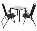 VCM 3-tlg. Gartenmöbel-Set mit Tisch und 2x Klappstühlen in Anthrazit Bild 3