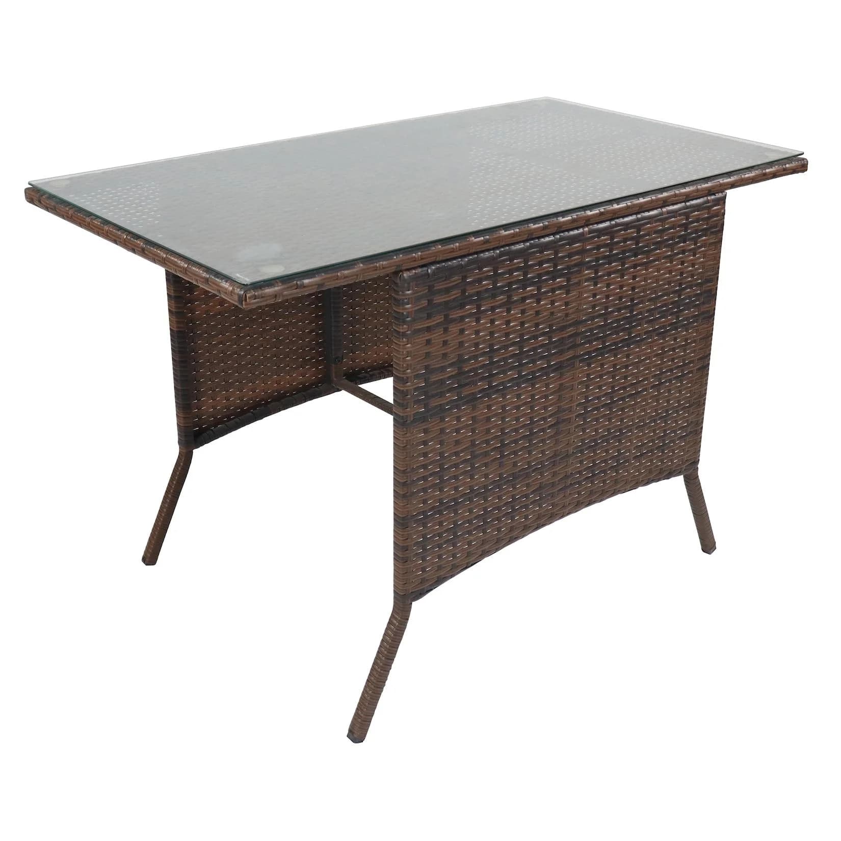 VCM Gartentisch Raloso Braun mit Glasplatte