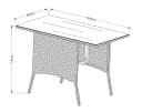 VCM Gartentisch Raloso Braun mit Glasplatte Bild 4