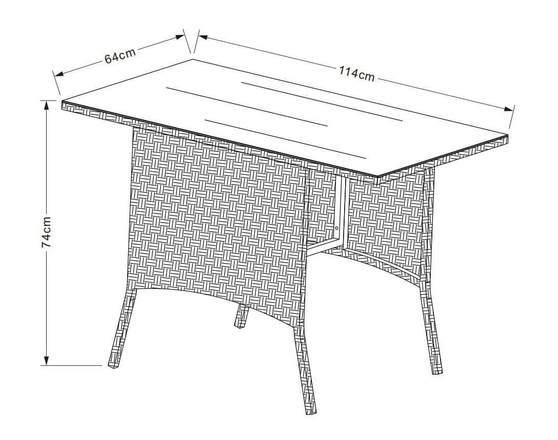 VCM Gartentisch Raloso Braun mit Glasplatte - Bild 4