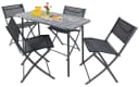 VCM 5-tlg. Bistroset Sumila Schwarz Metall & Textilene Bild 2