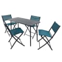 VCM Sumila 5-tlg. Bistroset Türkis Metall & Textilene Bild 1
