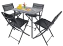 VCM 5-tlg Gartenmöbel Set Sitzgruppe Essgruppe 1xTisch, 4x Klappstühle Bild 2