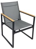 VCM Gartenstuhl Set 4-tlg. Lounge Volasi Anthrazit Metall Textilene Bild 2