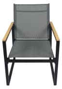 VCM Gartenstuhl Set 4-tlg. Lounge Volasi Anthrazit Metall Textilene Bild 5