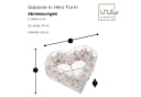 UNUS GARDEN Blumenkasten Herz Metall Grau-Weiß mit Steinen Bild 3