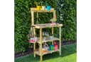 UNUS GARDEN Pflanztisch Outdoor Natur Massivholz mit Zink-Arbeitsplatte Bild 1