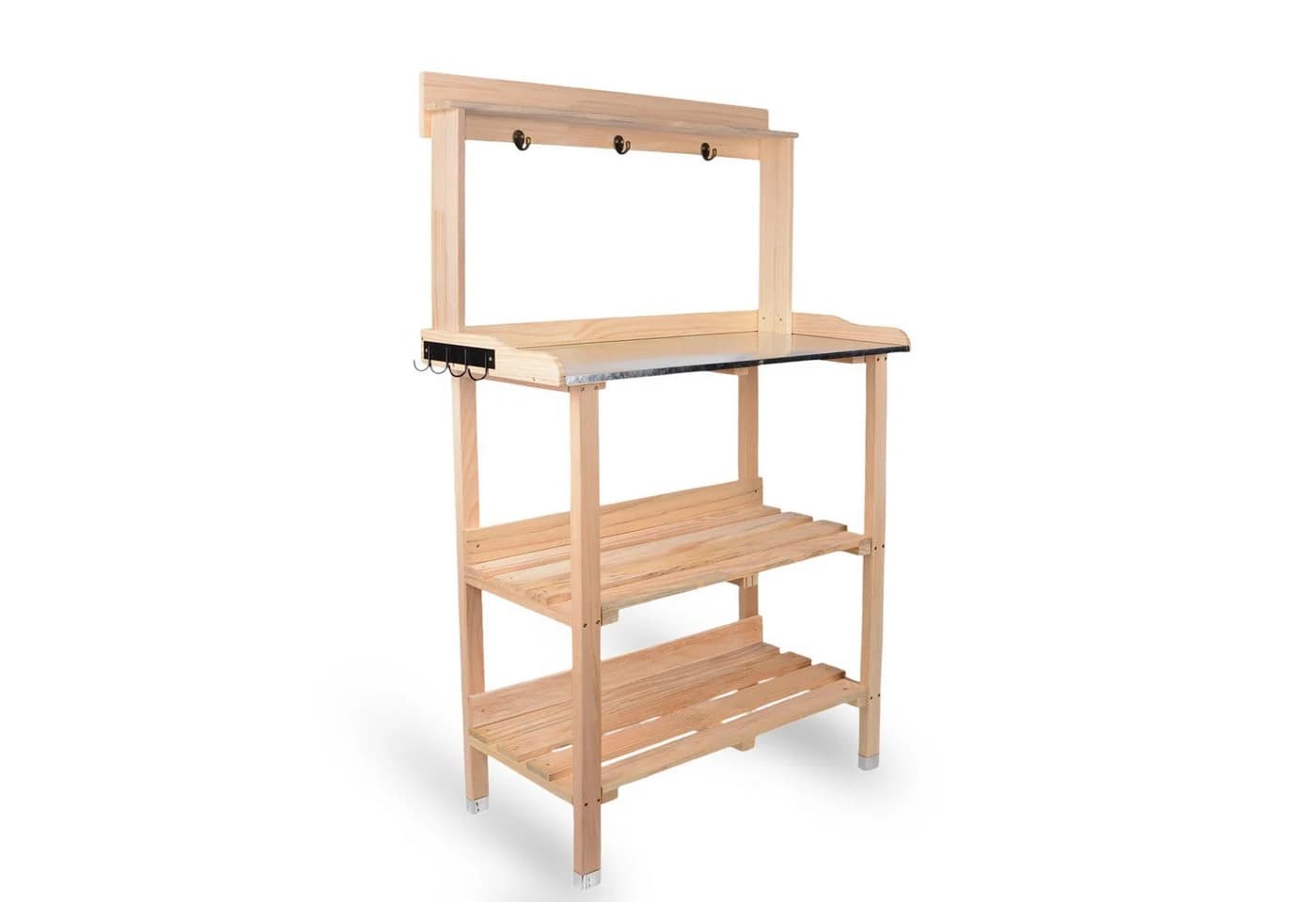 UNUS GARDEN Pflanztisch Outdoor Natur Massivholz mit Zink-Arbeitsplatte - Bild 2