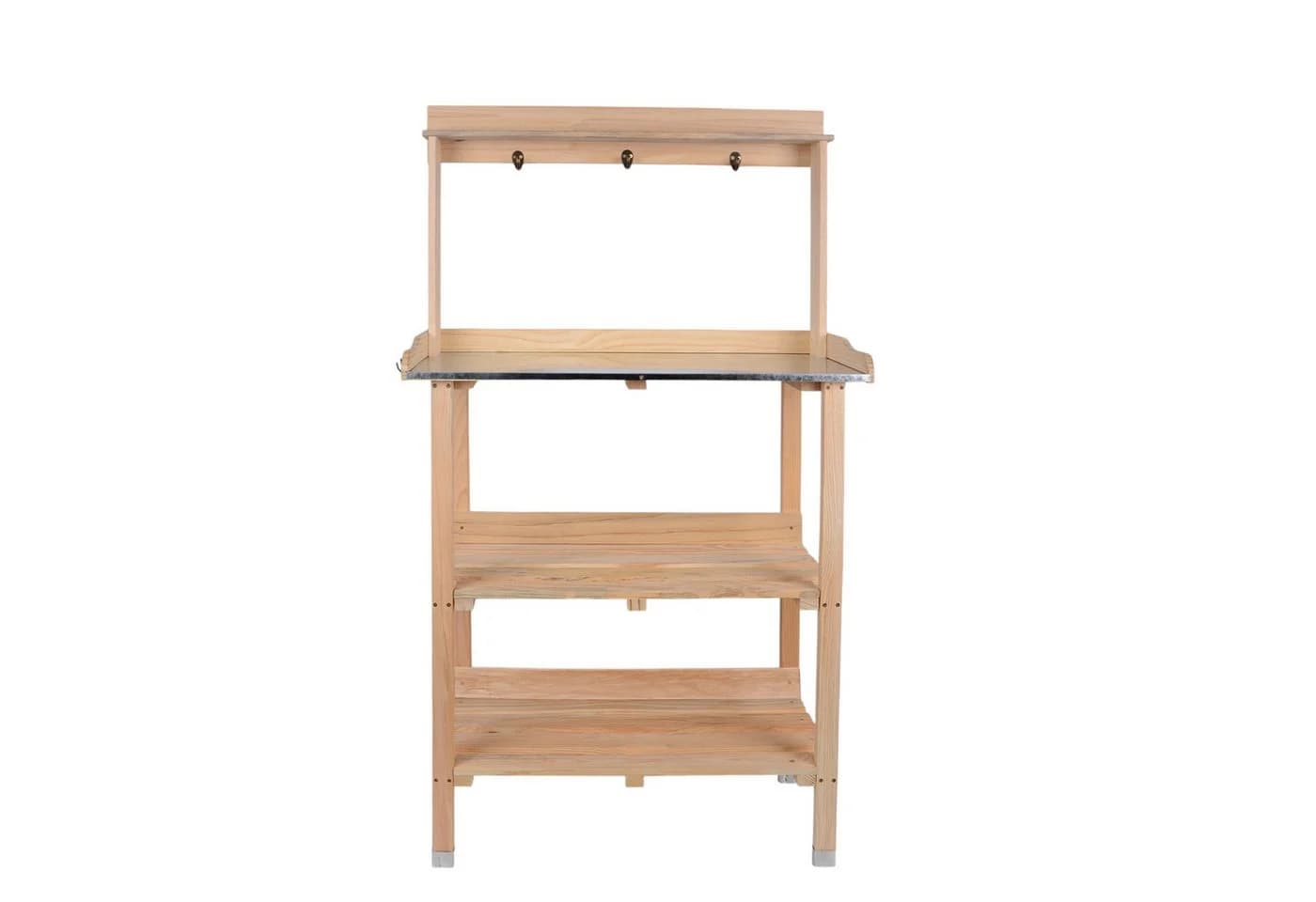 UNUS GARDEN Pflanztisch Outdoor Natur Massivholz mit Zink-Arbeitsplatte - Bild 5