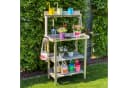 UNUS GARDEN Pflanztisch Outdoor Grau Massivholz mit Zinkplatte Bild 1