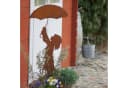 UNUS GARDEN Gartenstecker Mädchen mit Schirm Rostoptik Metall Deko Bild 3