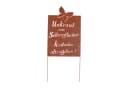 UNUS GARDEN Gartenstecker Roststecker Schild Spruch Unkraut Bild 2