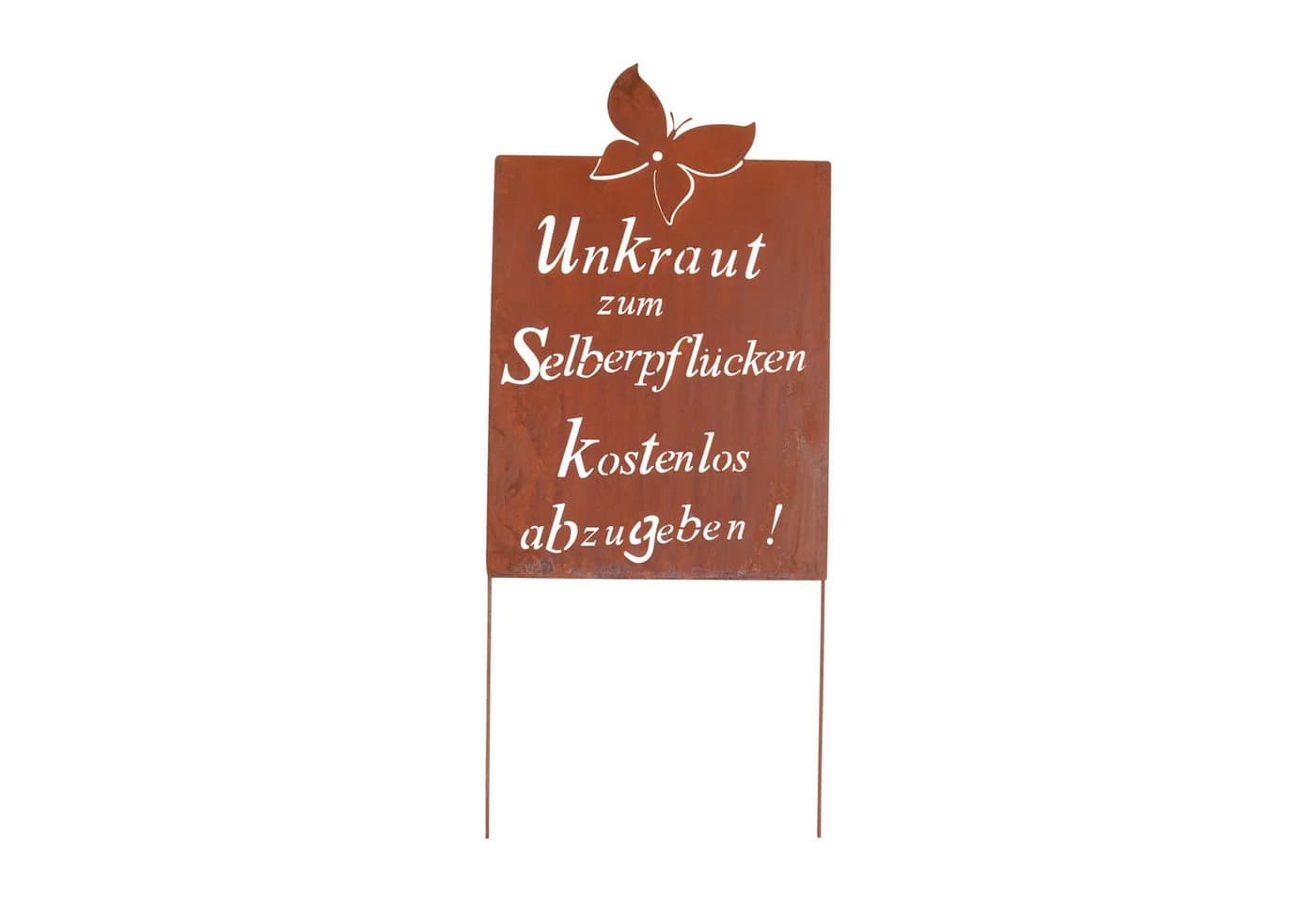 UNUS GARDEN Gartenstecker Roststecker Schild Spruch Unkraut - Bild 2