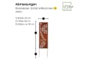 UNUS GARDEN Gartenstecker Rostoptik Willkommen Schild Metall Bild 4