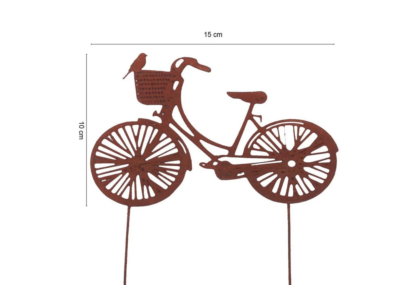 UNUS GARDEN Gartenstecker Fahrrad Edelrost Metall - Bild 3