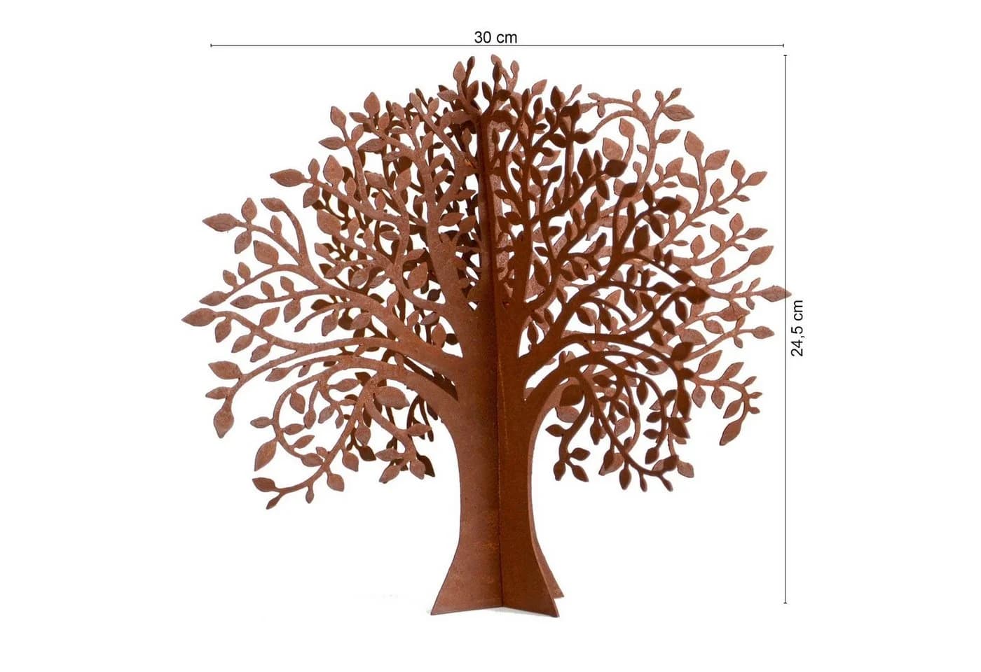 UNUS GARDEN Dekofigur Baum Rost Metall Gartenstecker