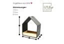 UNUS GARDEN Vogelhaus aus Zink mit Holz zum Aufhängen Bild 3