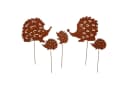 UNUS GARDEN Igel Gartenstecker 5er Set Rostoptik Metall Bild 2