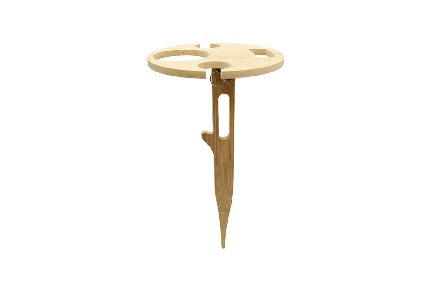 UNUS GARDEN Klapptisch Weinhalter Bambus Natur