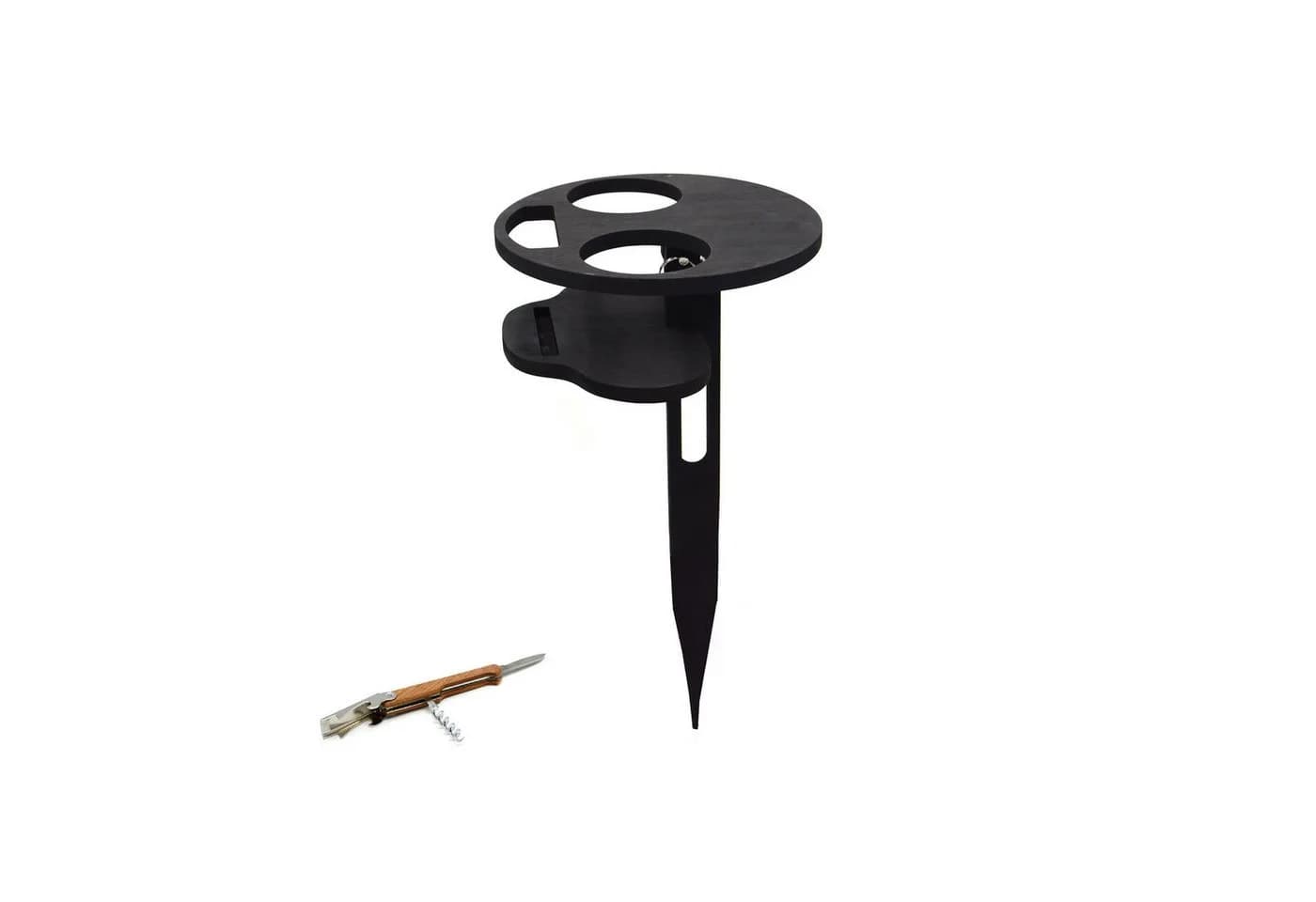 UNUS GARDEN Klapptisch Bierhalter Bambus Outdoor
