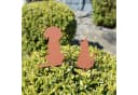 UNUS GARDEN Gartenstecker 2er Set Hund Katze Metall Rostoptik Bild 3