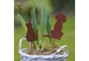 UNUS GARDEN Gartenstecker 2er Set Hund Katze Metall Rostoptik Bild 4