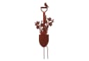 UNUS GARDEN Rostoptik Gartenstecker Spaten mit Vogel und Blumen Bild 2