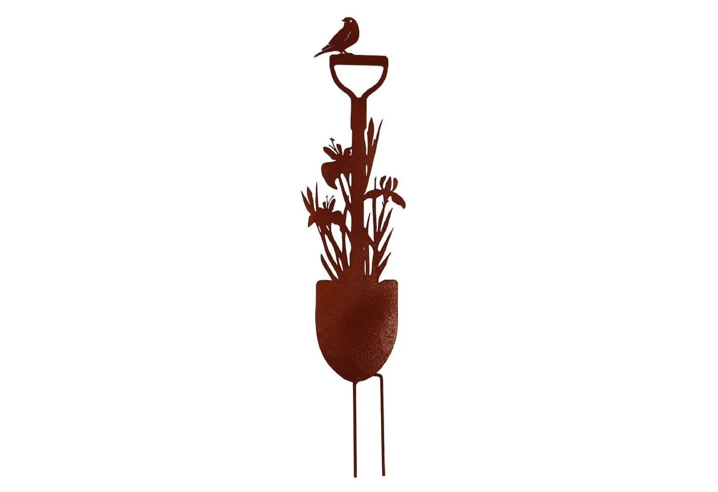UNUS GARDEN Gartenstecker Spaten mit Blumen Rostoptik - Bild 2