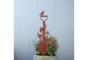 UNUS GARDEN Gartenstecker Spaten mit Blumen Rostoptik Bild 3