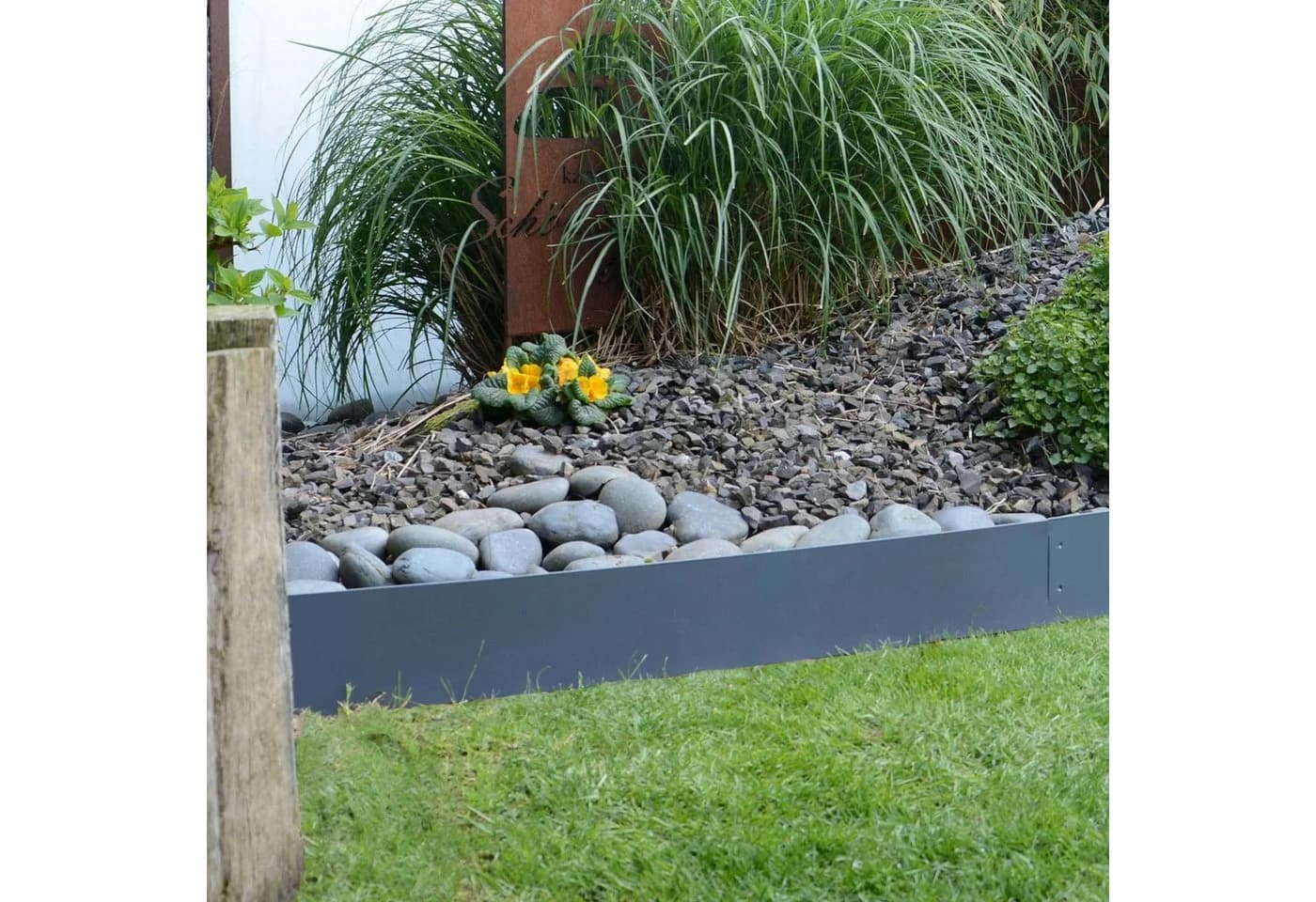 UNUS GARDEN Beeteinfassung Metall Anthrazit 500x14 cm